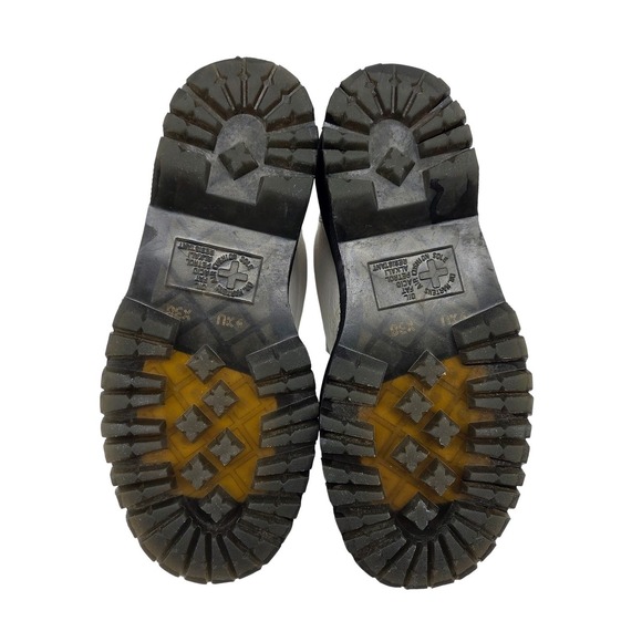 Dr Martens Devon Heart Platform Boots White Leather Buckle Chunky Size 6 - Picture 7 of 9